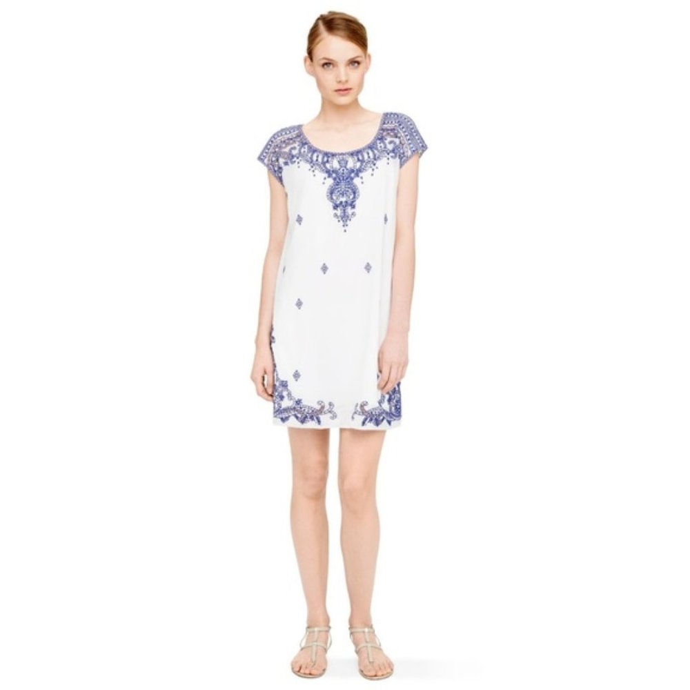 Club Monaco Kaitlin White Embroidered Dress